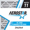 24 x MERV USA Pleated the of Made 4, in 11, 6, Aerostar Filter, Air 24x24x4 x Box 24