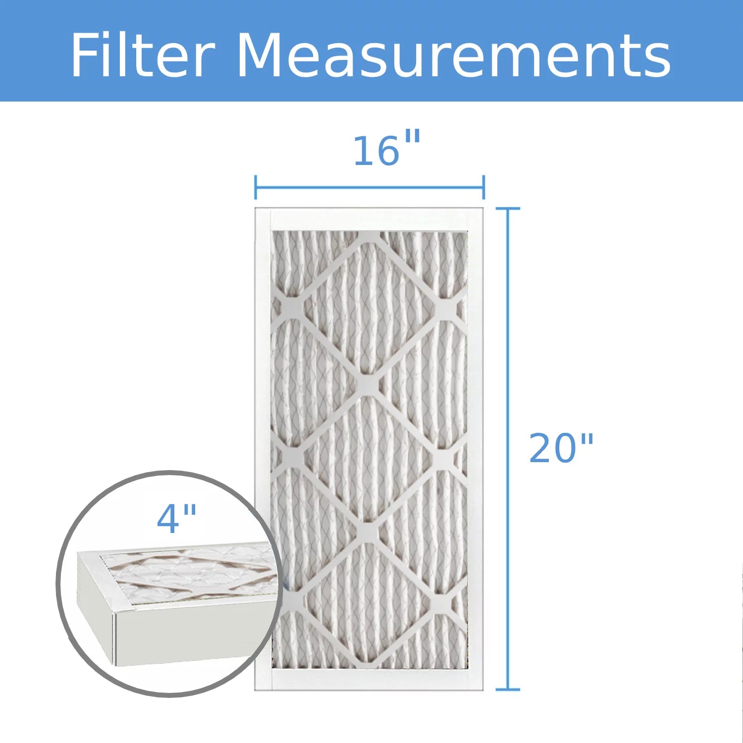 Air Hi-E MERV 40 Pack) Surface 16x20x4, Extended (3 Purolator 8, Filter, Mechanical Pleated