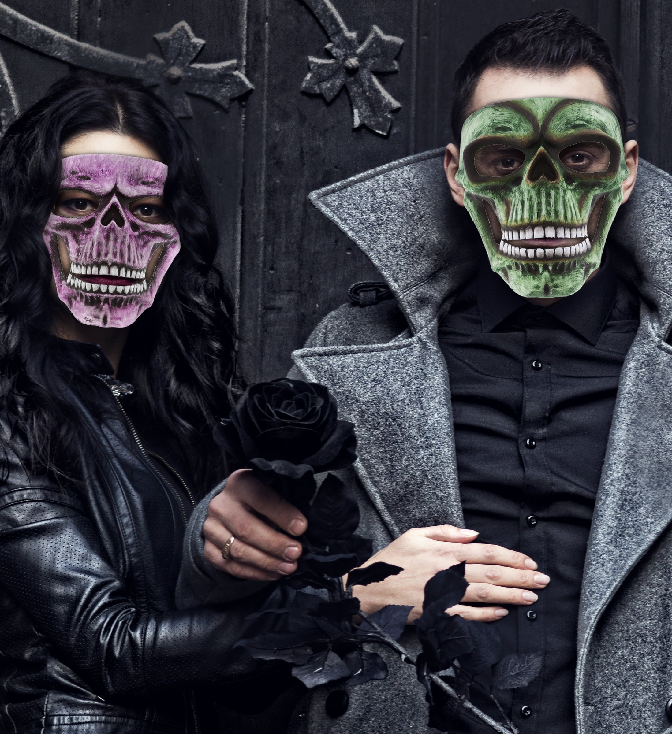 Halloween, Mask Horror-Themed Skull Pink and for Inspired Women, Conventions, Accessory, Mask Mask Steampunk Skeleton Studio Costume Costume Perfect Men Full Attitude for Parties, - Face and Events