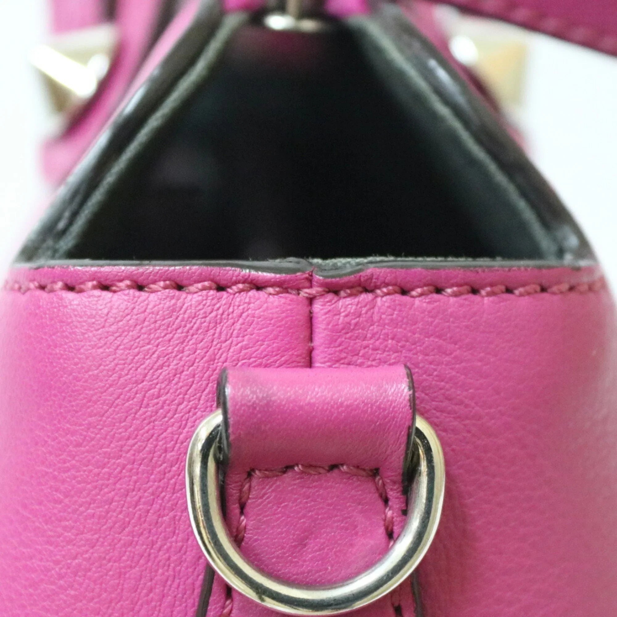 Pink Bag Leather FENDI Visaway Shoulder Fendi Women's Pre-Owned (Fair)