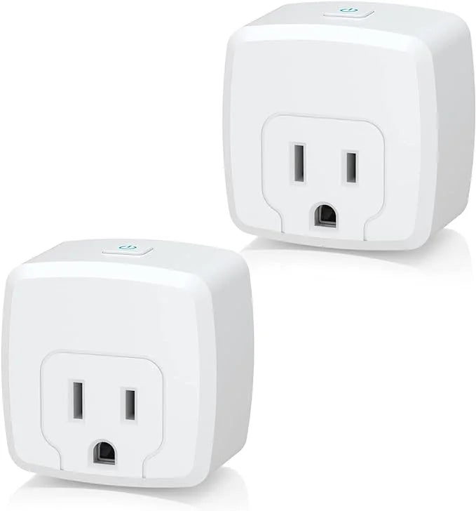 Home 2-Pack Mini Hub Google Smart Alexa, Timer WiFi 2.4G HBN 15A, WiFi No Assistant, Smart Certified, ETL Plug with with Outlet Only, Control Works Function, Remote Required,