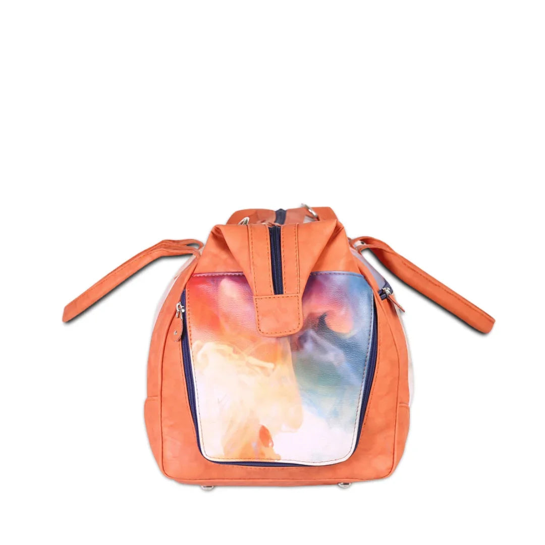 adjustable bag with Shoe The Wave Large Travel strap Separate with Compartment Unisex Weekender Orange