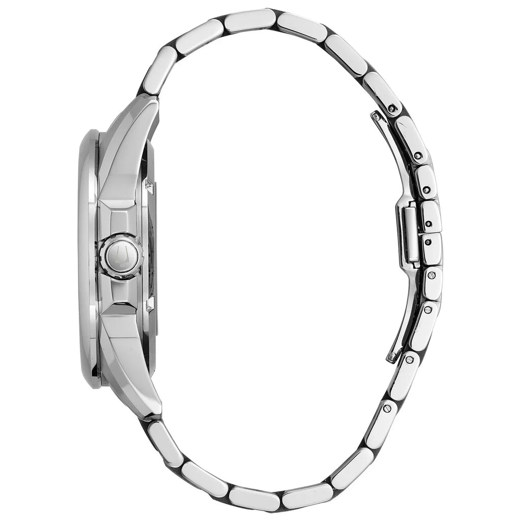 Automatic Bracelet Steel Bulova Skeleton 96A187 Silver Dial Stainless Men's Watch