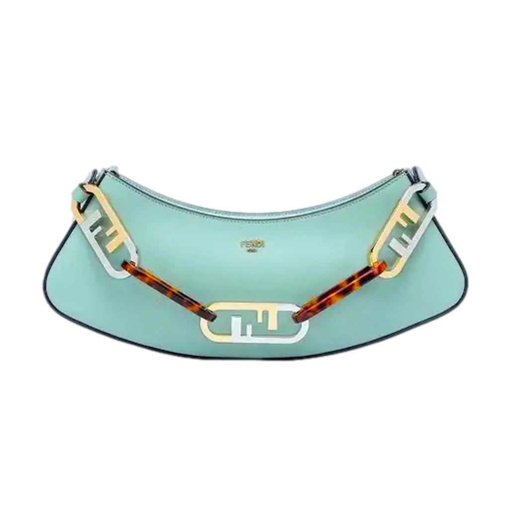 Calf Small Leather O'Lock Swing Hobo Shoulder Fendi Bag Tiffany Blue