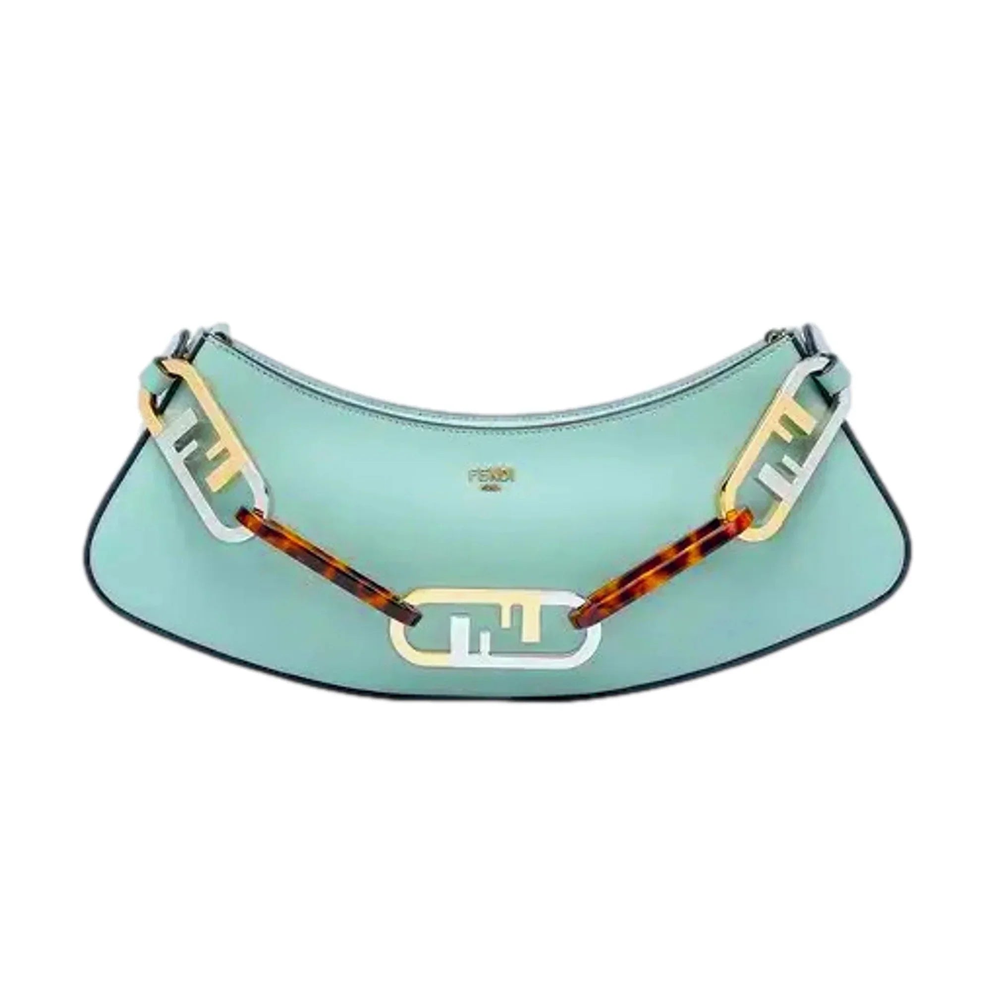 Calf Small Leather O'Lock Swing Hobo Shoulder Fendi Bag Tiffany Blue