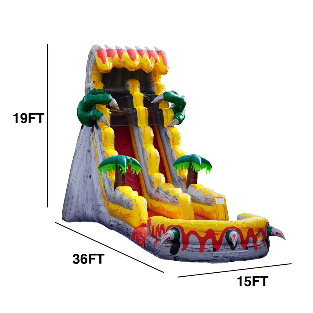 Slide Water Commercial with Pool T-Rex Theme Kids Grade JumpOrange for (with Adults and Blower),