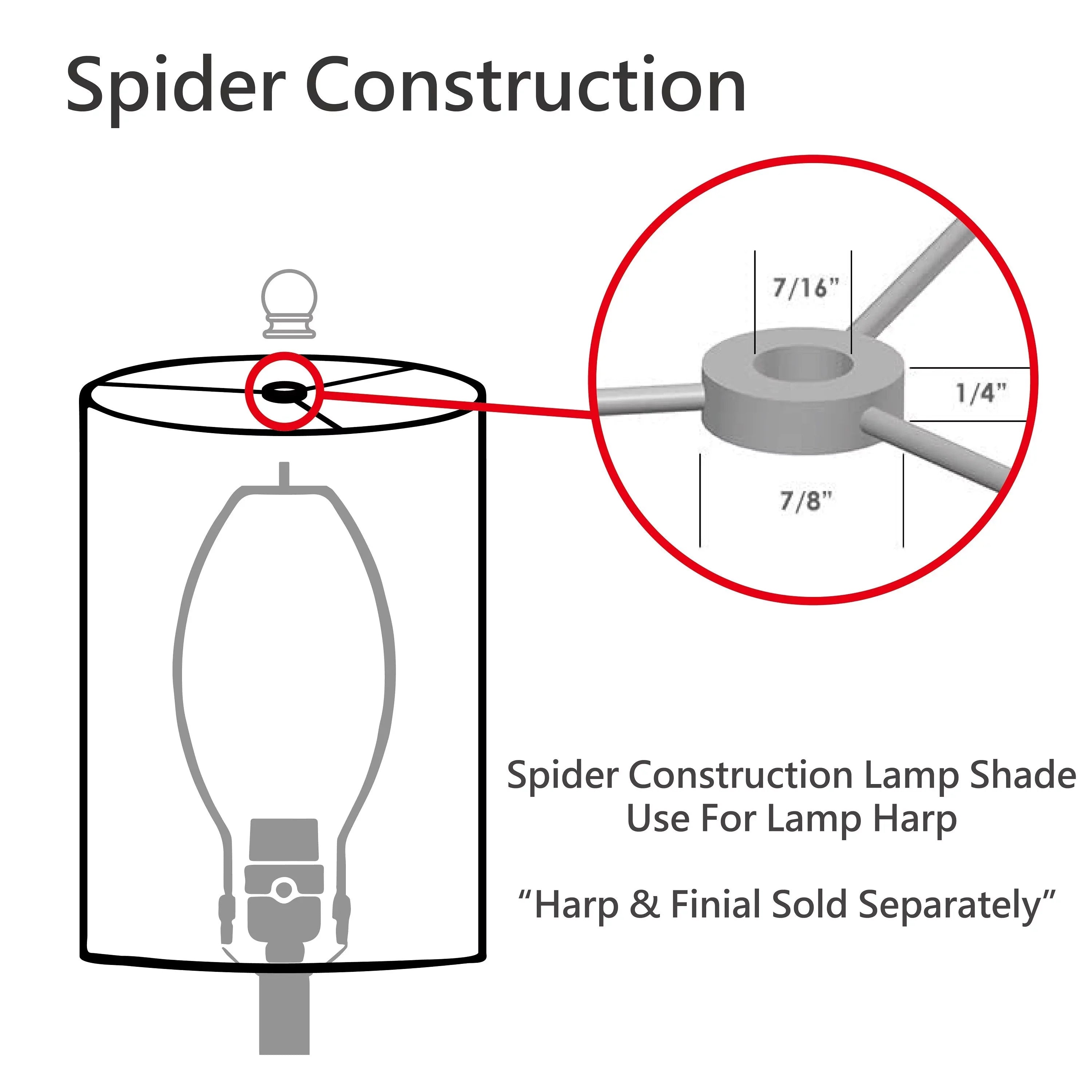 Contruction Shaped Lamp Transitional 32326 17" x 17" Creative 12") x Shade wide Spider in (15" Empire Hardback Aspen White,