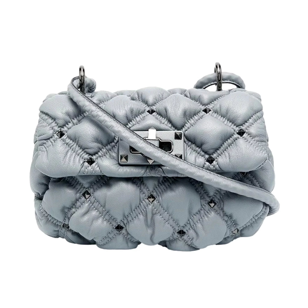 Garavani Small Me Crossbody Gray Valentino Leather Bag Spike
