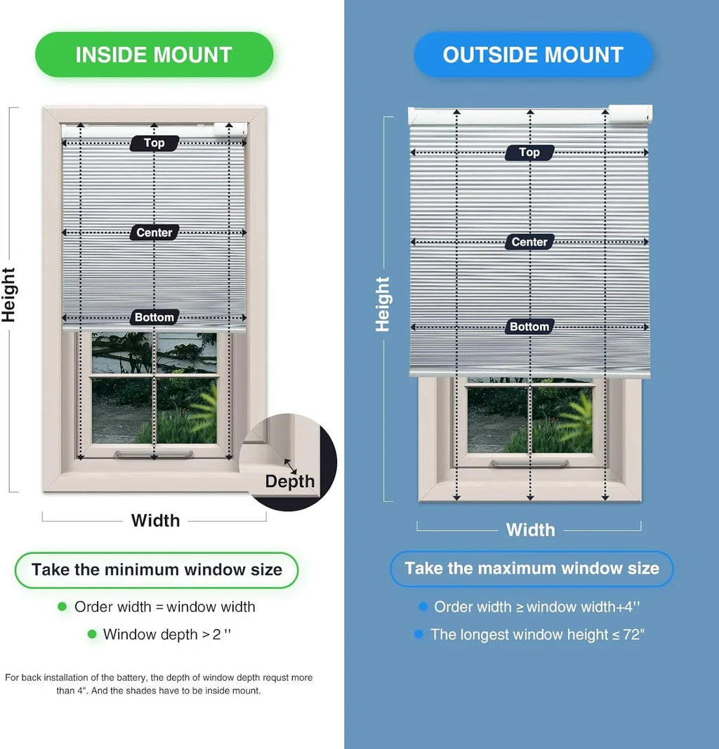 Google【Free White Solar Blackout Wx64 Solar Cordless Rechargeable Automatic Blinds, with H, Remote, Panel】 Blinds with Motorized Magnetic Honeycomb Electric Shades 29" Alexa 100% Cellular Powered