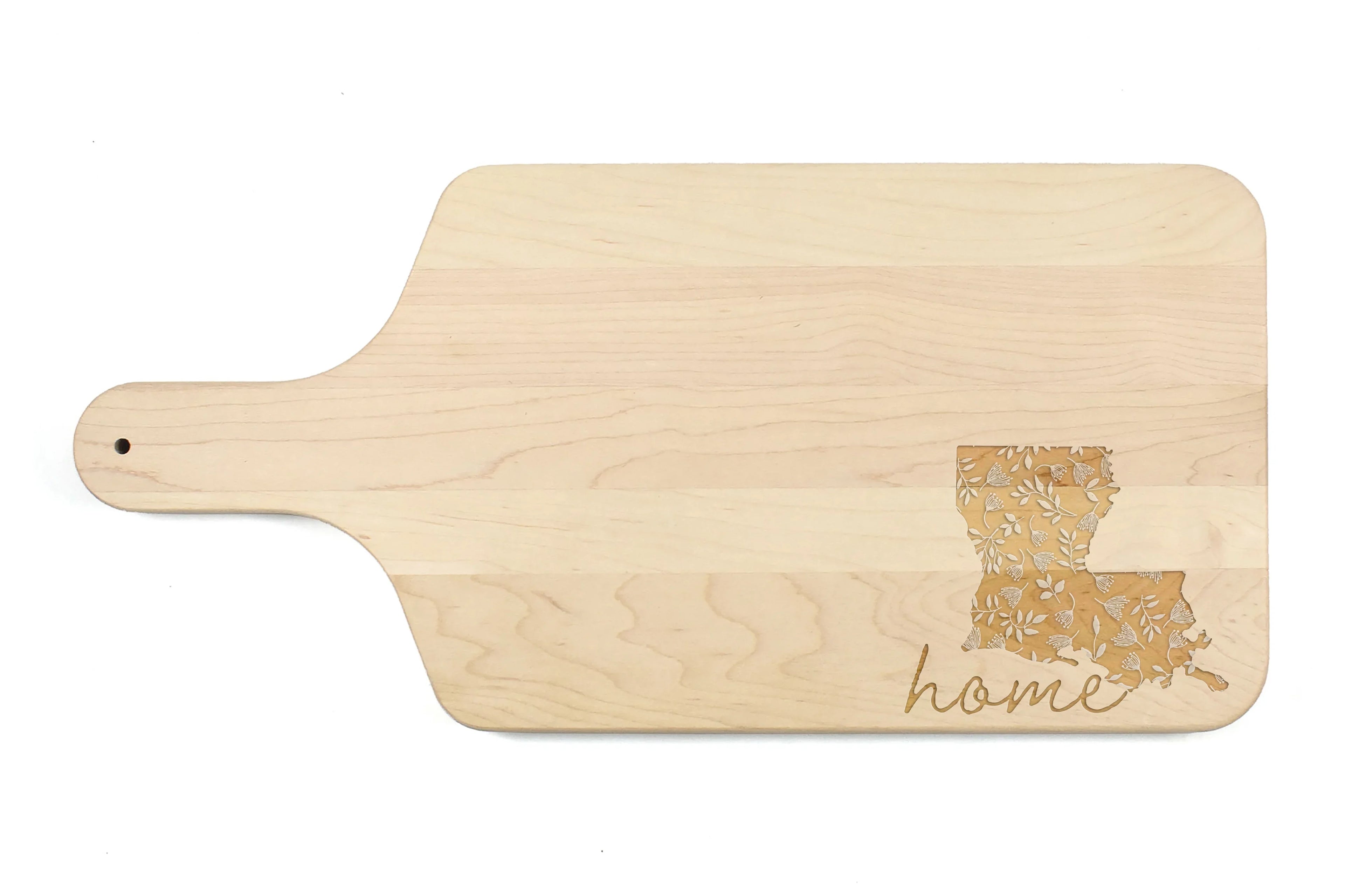 Board 17 Home Paddle Maple Products 8 State - Cutting Floral x Louisiana Creative
