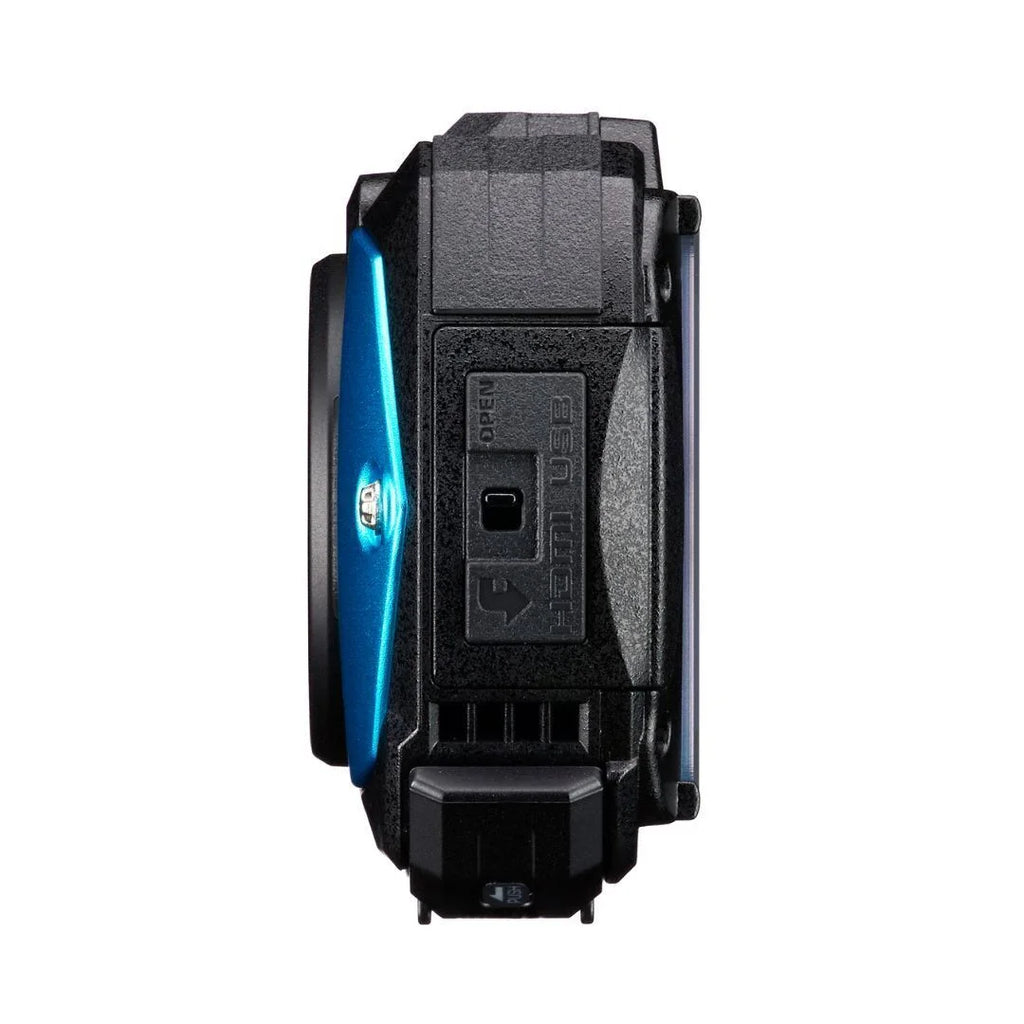 with (Blue) Card and Cleaning Bundle Accessory PENTAX 64GB Memory Kit Bag Compact WG-90 Camera