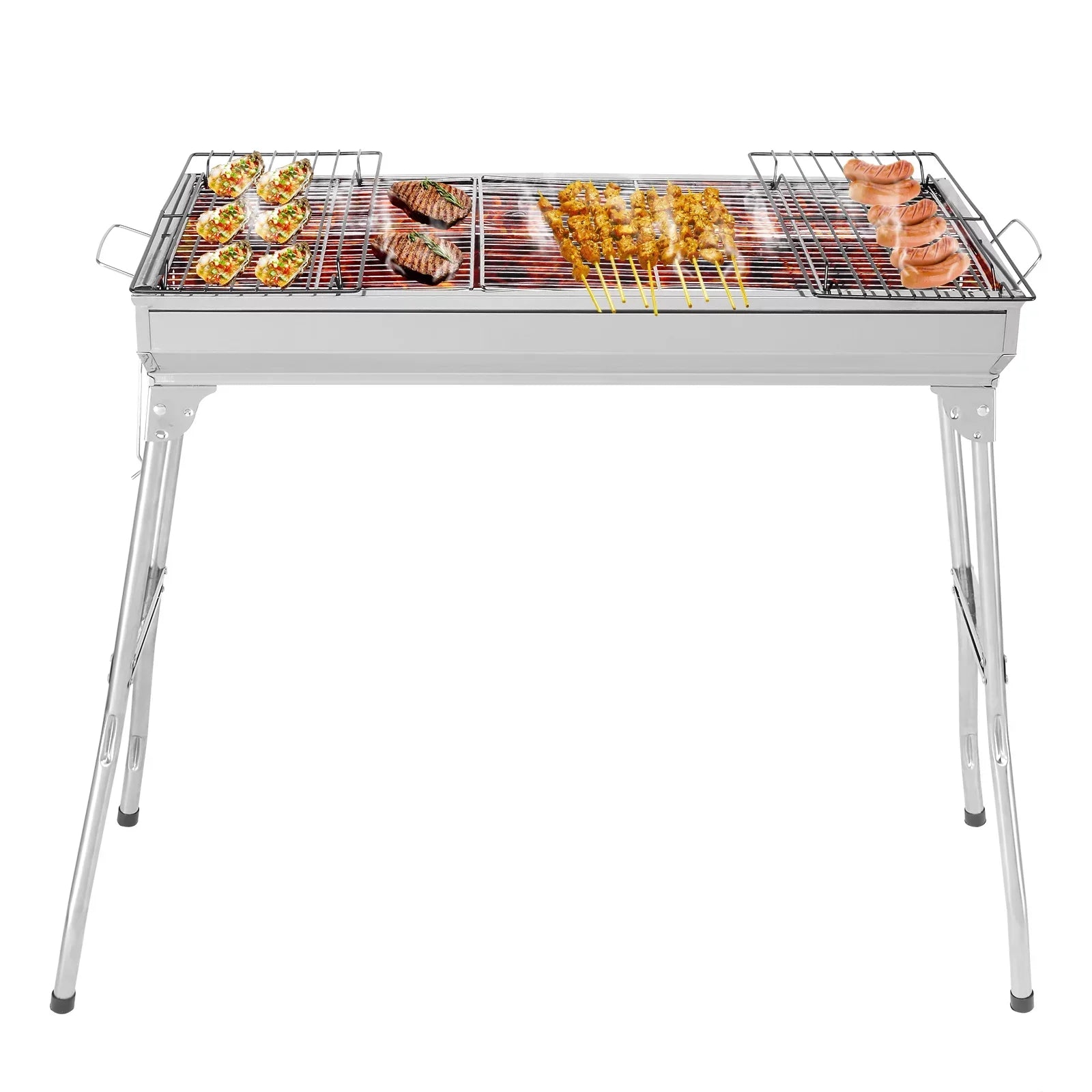 Grill Upgraded 27.5 Cooking Travel Charcoal Charcoal Picnic Portable Home for Folding Outdoor Party RV Large in Grill Barbecue