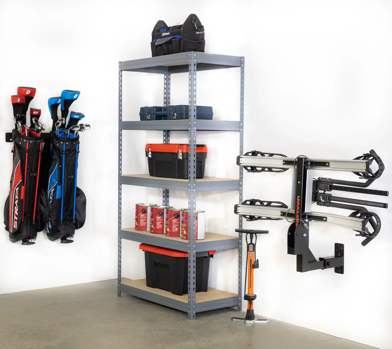 lbs Hitch StoreYourBoard Storage, Hanging Garage Max Holds 175 Hitch Mount, 2" Bike Wall Heavy Steel, Receiver Organizer, Duty Trailer