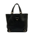 Handbag GUCCI Tote Leather (Good) Gucci Women's 130739 Pre-Owned Black Bag Abbey