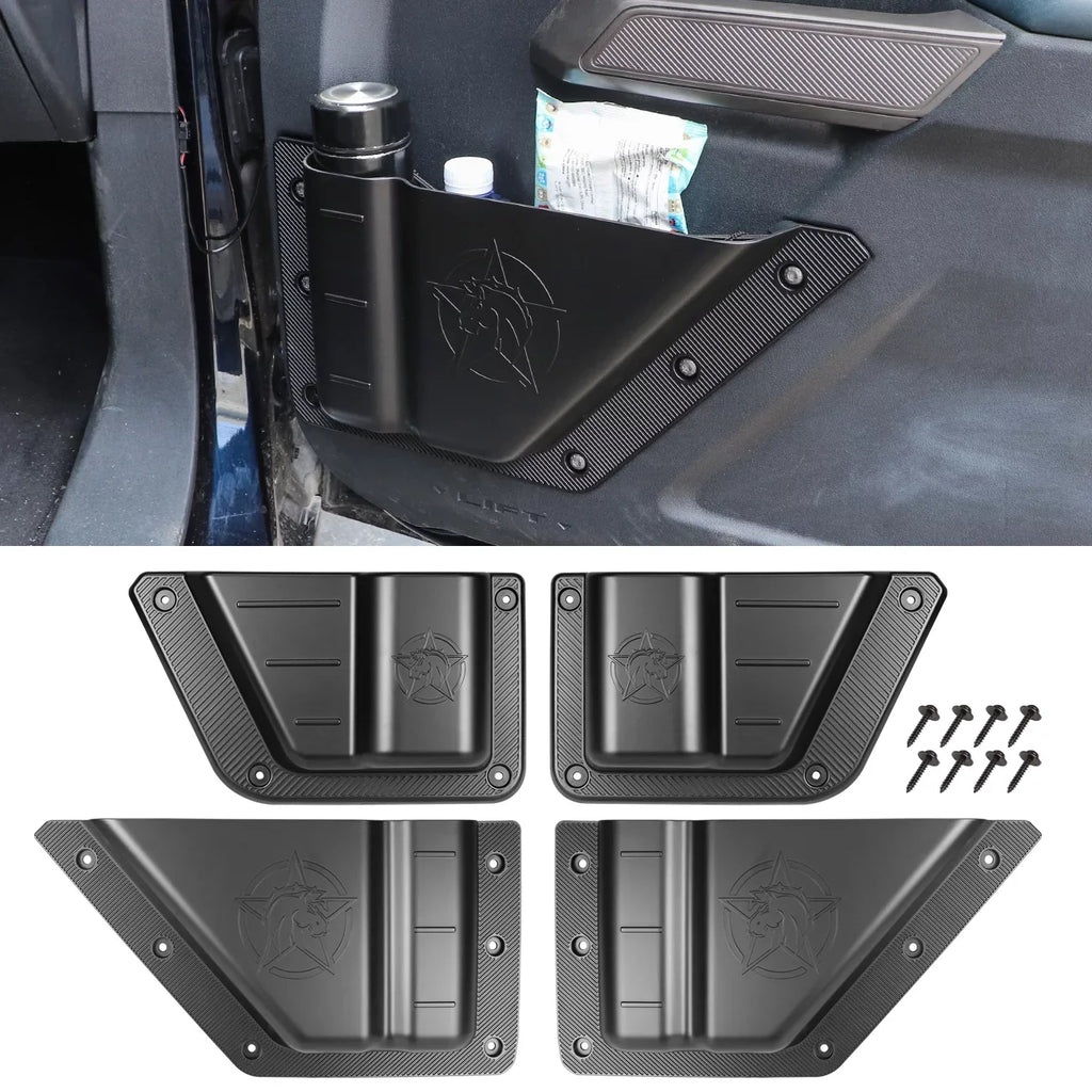 Ford 4 Front Side Organizer Pockets For Rear Doors Door Box 4Pcs Bronco Storage