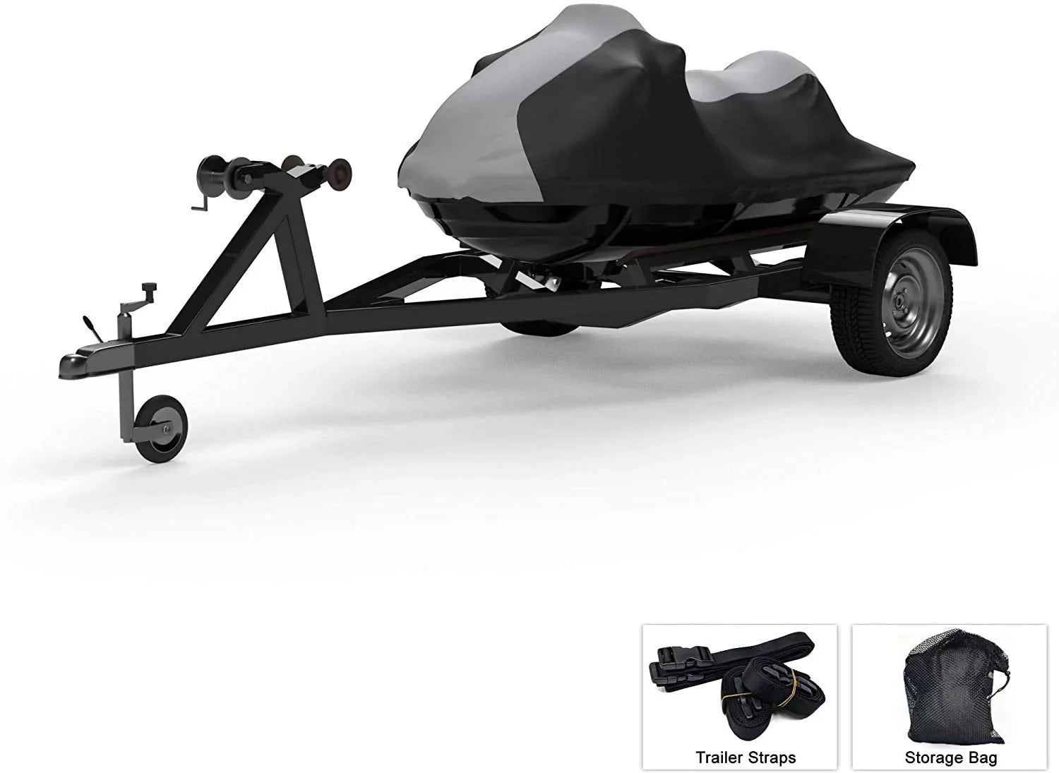 Covers from UV Sun, Straps Jet - for Storage - Yamaha and Color Gray/Black Trailerable Weather EXR Includes Weatherproof 2021 Ski All Trailer Rays, - Bag Rain, More! Protects and -