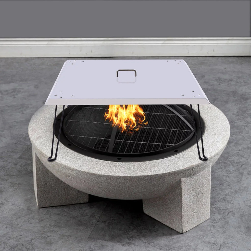 Fire Fire Pit Heat Pit Burner Deflector-Turn Cover Heater Patio into a 30"x30"