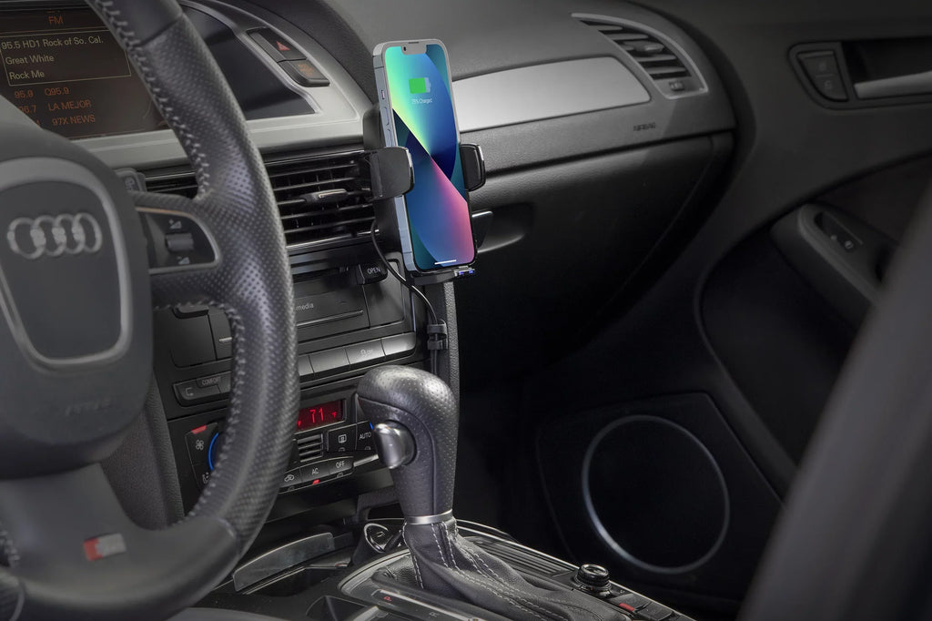 Qi-enabled Stick Grip UQ3WDV-SP Phone w/ Wireless Scosche Black Universal Charging Mount