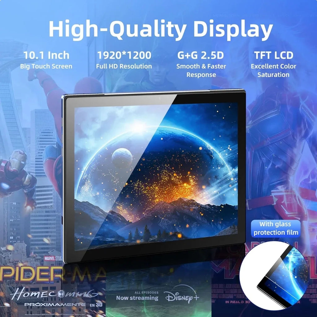 10.1" Full Hub, HD BYYBUO Entertainment Radio, Bluetooth Your Display, FM 12 Android Tablet: