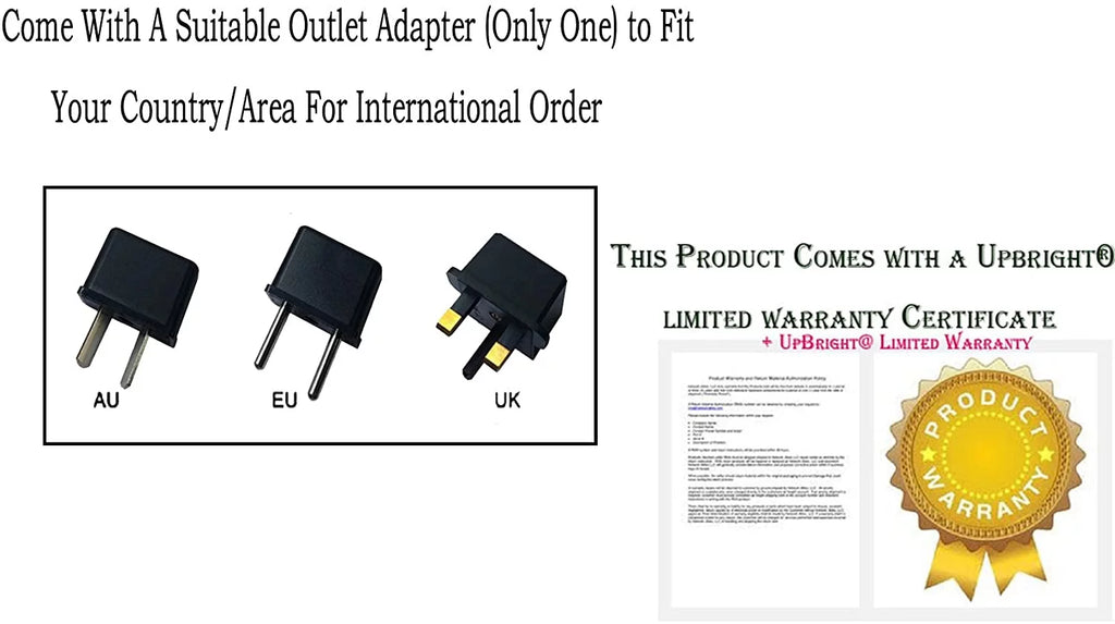 Global Cord LCD Adapter DC PS TV Cable UPBRIGHT AC Charger Solarism LM1711 Battery Mains NEW For Power PSU / Supply