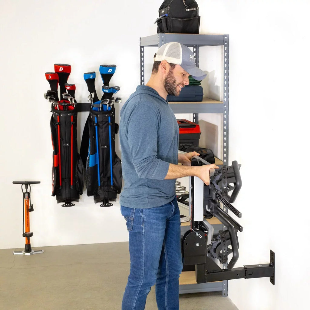 lbs Hitch StoreYourBoard Storage, Hanging Garage Max Holds 175 Hitch Mount, 2" Bike Wall Heavy Steel, Receiver Organizer, Duty Trailer