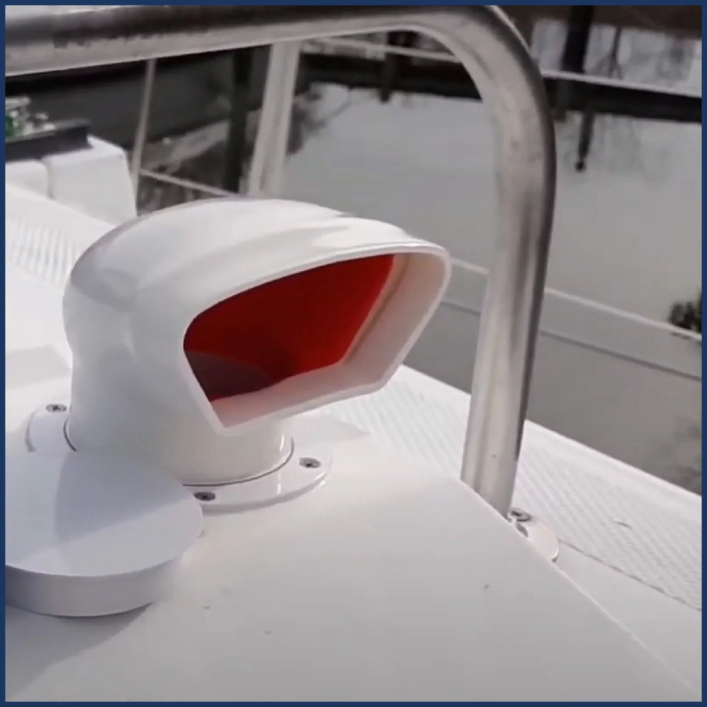 for Snap-On Interior, UV-Resistant 3-Inch or Deck Low Plate Profile Red Five Air Cowl FO88 Cover, Oceans Vent with PVC, Cabin Intake Flexible and Ventilation- and