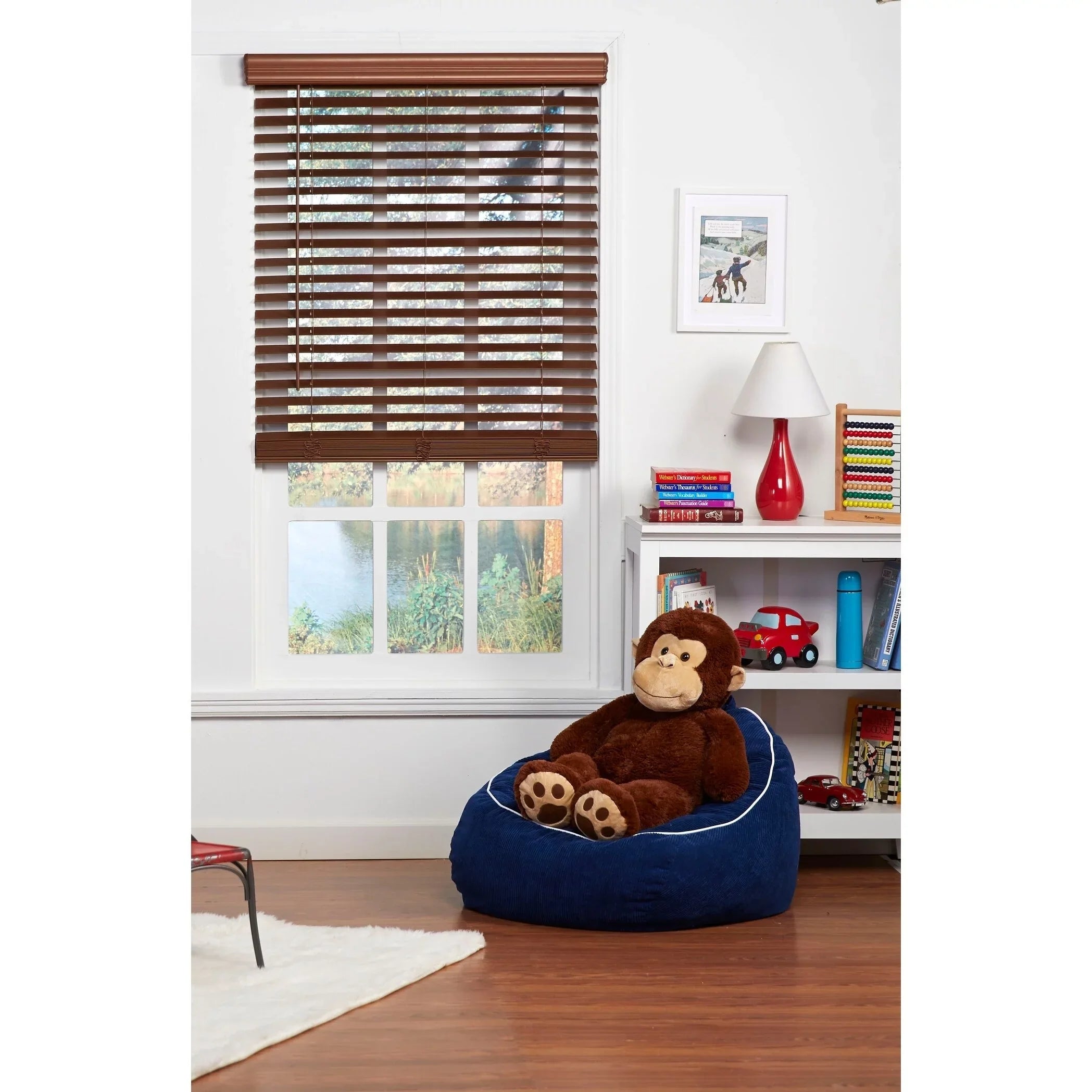 Oak 29.5 64-inch Faux Wood Cordless 64 Custom Dark Estate x Regal Blind