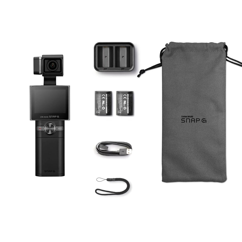 60FPS Angle Replaceable Battery Live Camera Track Battery Vlog Handheld ID LCD Package Thinkware Touchscreen Wide Stabilizer Influencer Gimbal 133.9° 3-Axis 2" SNAP-G Stream 4K Face Video Creator AI