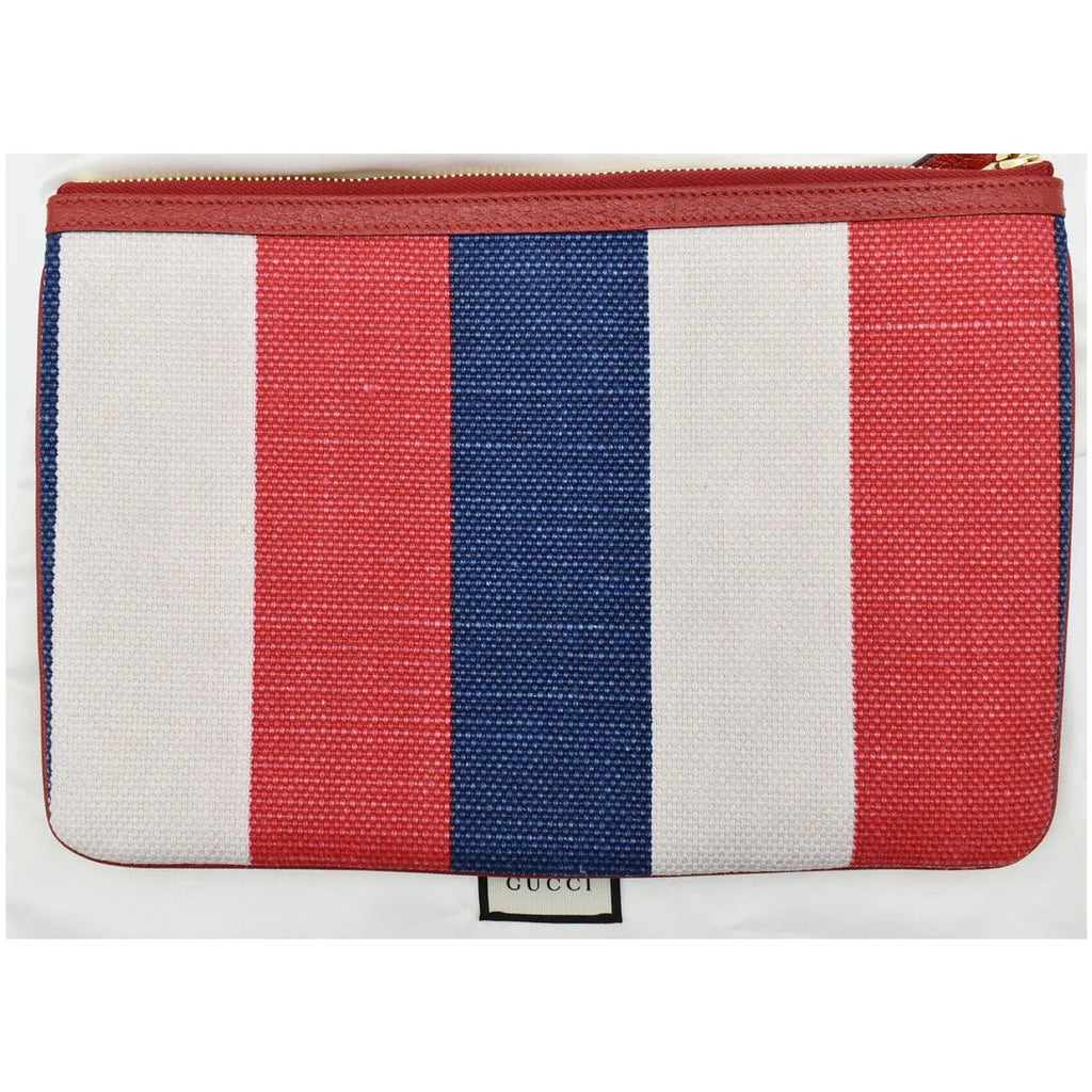 Canvas Merida Multicolor 524788 Linea Pouch Stripe Pre-owned Web GUCCI Zip