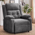 Korser Power Recliner Chair for Adults, Oversized Electric Recliner with Thickened Cushions, Reclining Chair for Bedroom, Living Room Chairs with Side Pockets, Chenille