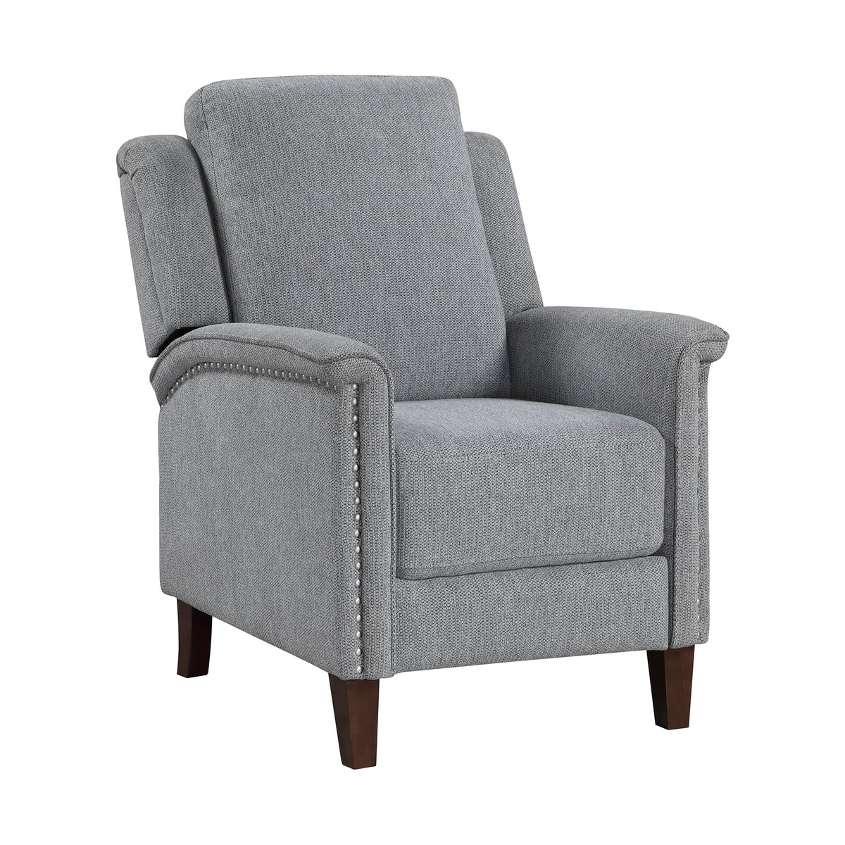 Lexicon Textured Fabric Push Back Manual Recliner Chair, 29.5" W, Beige
