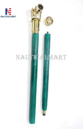 Spyglass Stick Brass Prop Cane Head Foldable Collectible Marine Nautical Walking Telescope