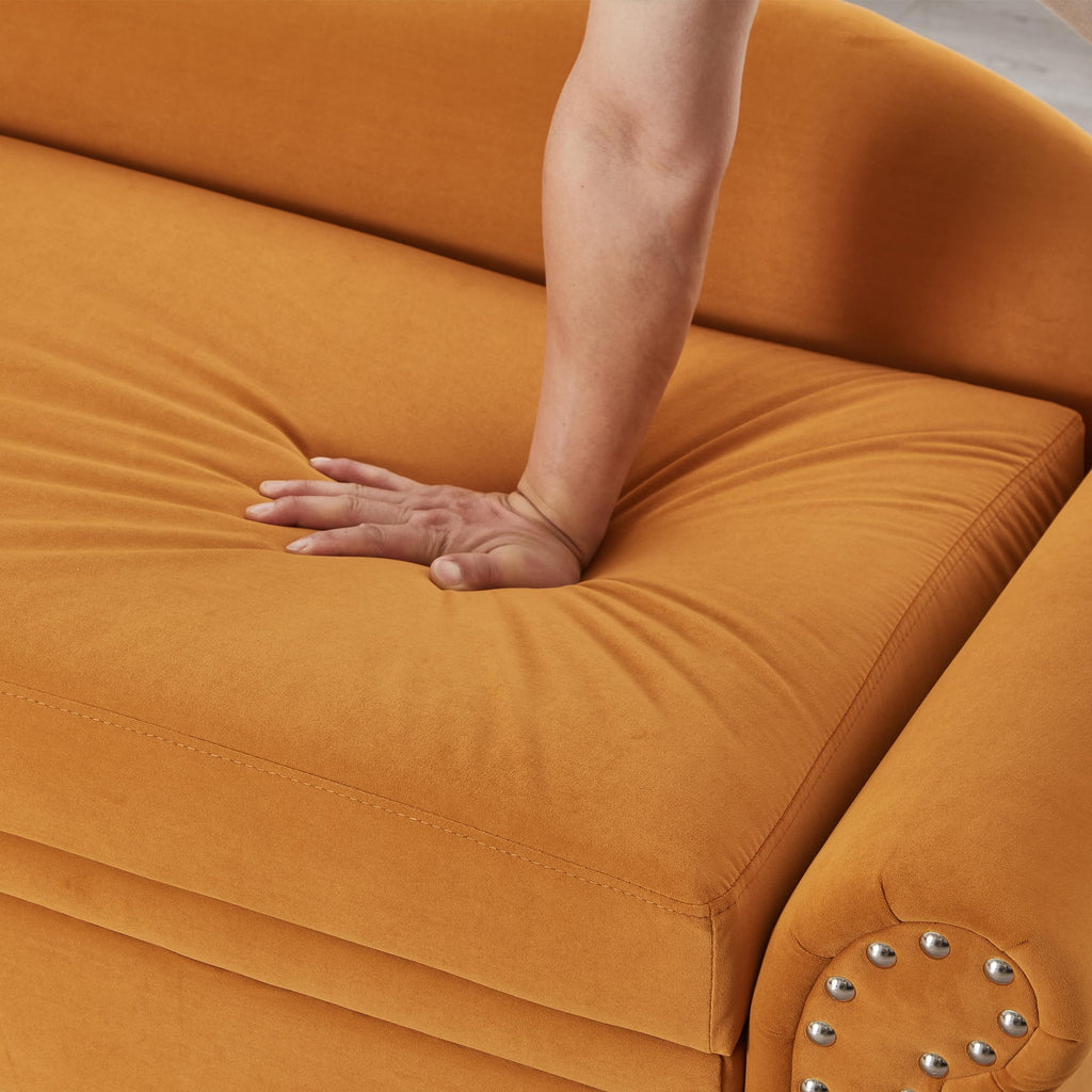 ERYE Boucle Upholstered Left Facing Chaise Lounge Indoor for Living Room Bedroom,Comfy Single Chaise Lounge Modern Leisure Recliner Sleeper Sofa Daybed, Easy Assemble