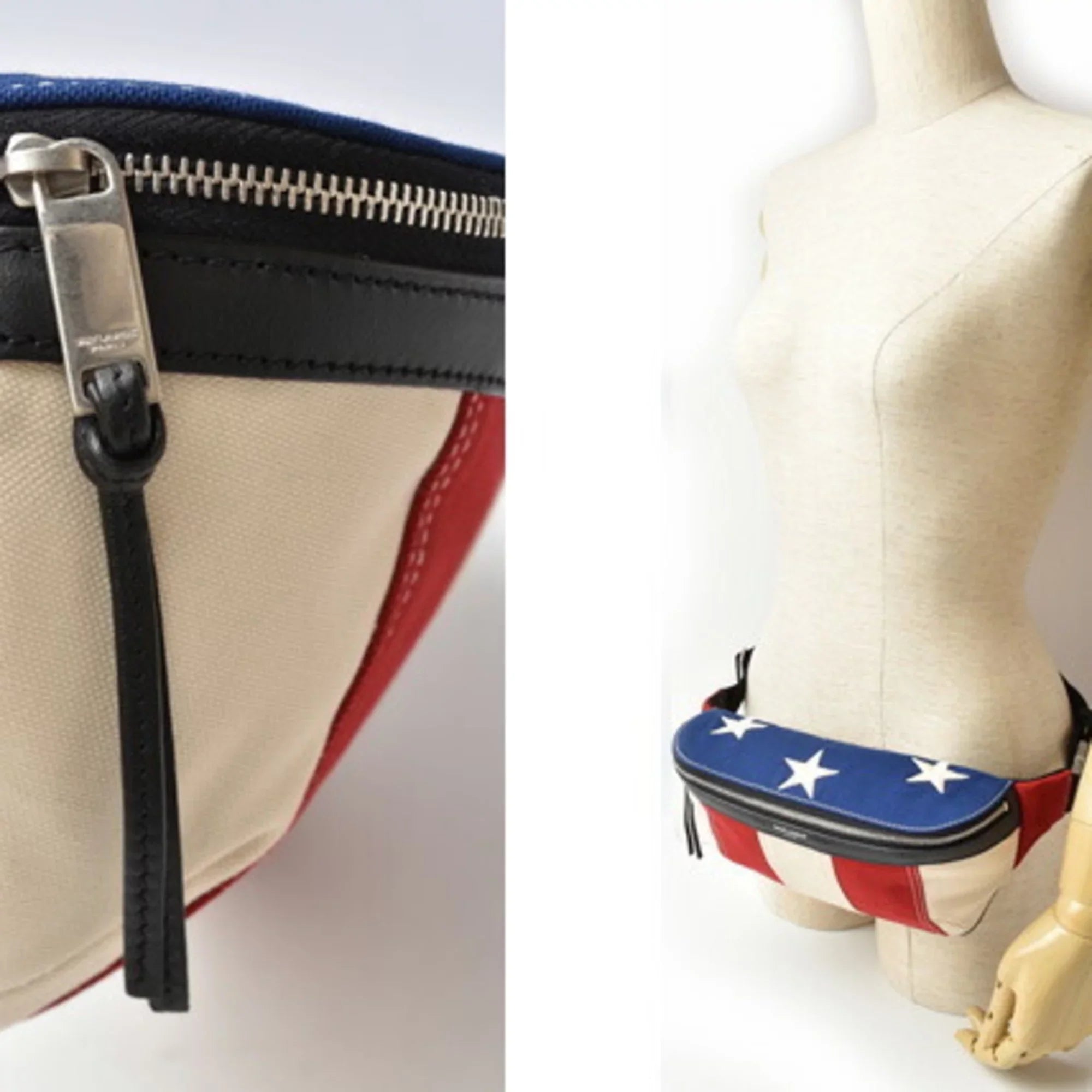 Saint Star (New) Pre-Owned Leather Bum MARSUPIO SAINT Pouch 557831 Bag Waist Laurent LAURENT Multicolor