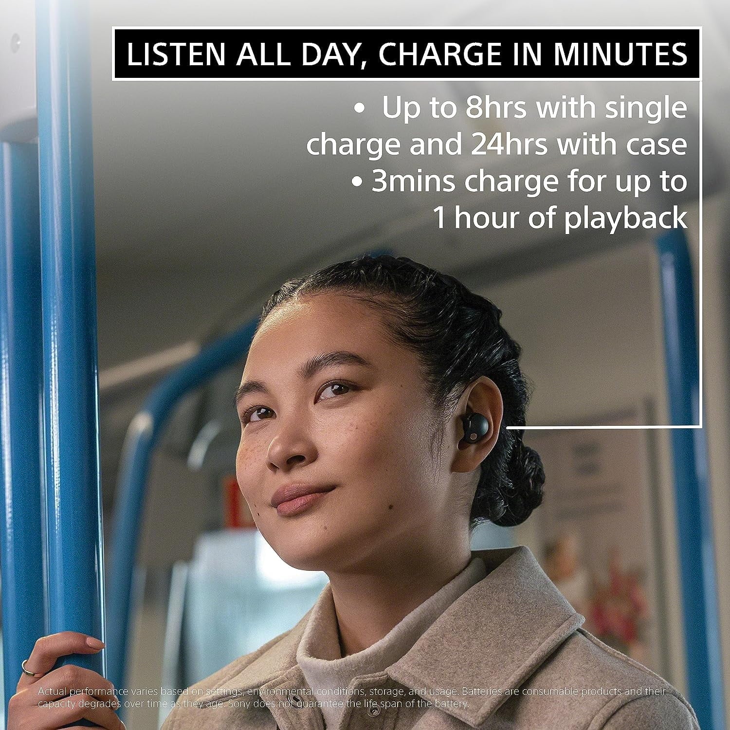 Coverage High-Res Sony Canceling 2 WF-1000XM5-BLACK Earbuds Year (2023) by an Additional Noise Wireless Protect with Epic