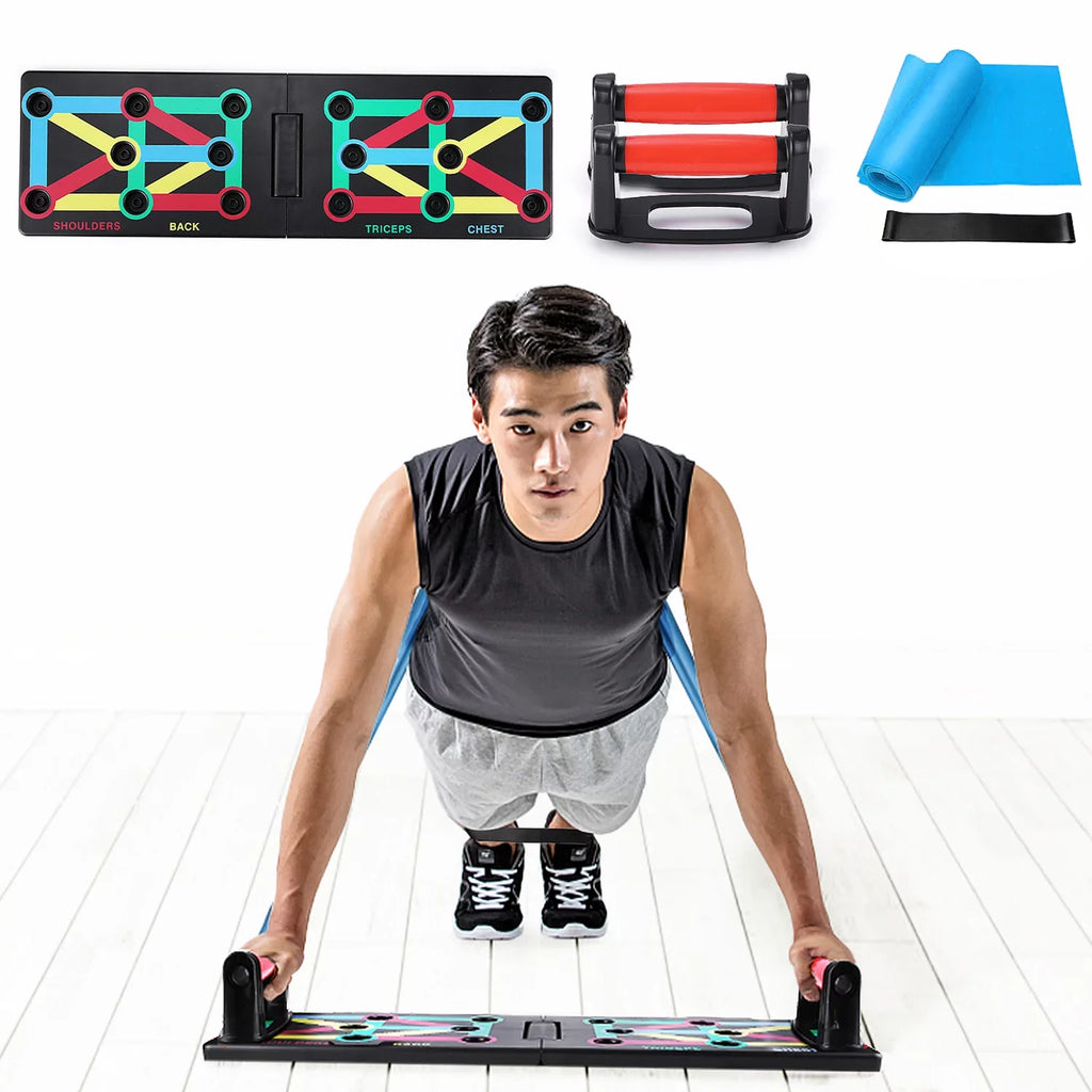 and Suitable Foldable TOMSHOO Arms, Strengthen Push-Board, Fitness Shoulders, and for Chest, Exercise Portable Space-Saving Levels All Equipment,