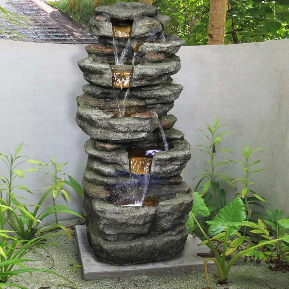 Fountain with BMTBUY Lights Led Rock Water 32.6inches