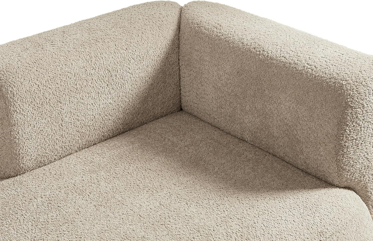 ERYE Boucle Upholstered Left Facing Chaise Lounge Indoor for Living Room Bedroom,Comfy Single Chaise Lounge Modern Leisure Recliner Sleeper Sofa Daybed, Easy Assemble