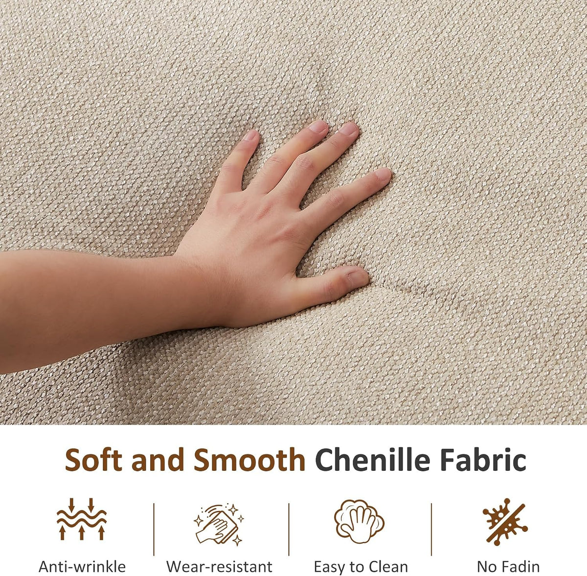 63.39" Oversized Chaise Lounge Chair with Storage, Chenille Beige