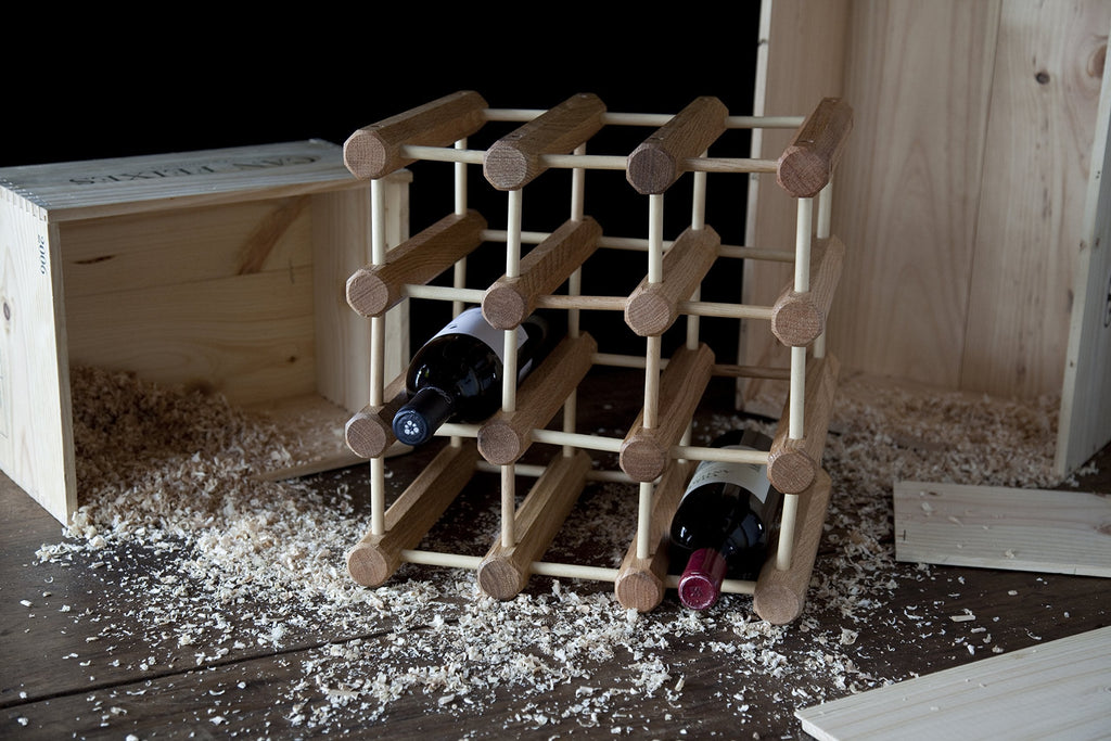 J.K. Adams Wood Modular Wine Rack, Stackable Storage Holder, 40 Bottles