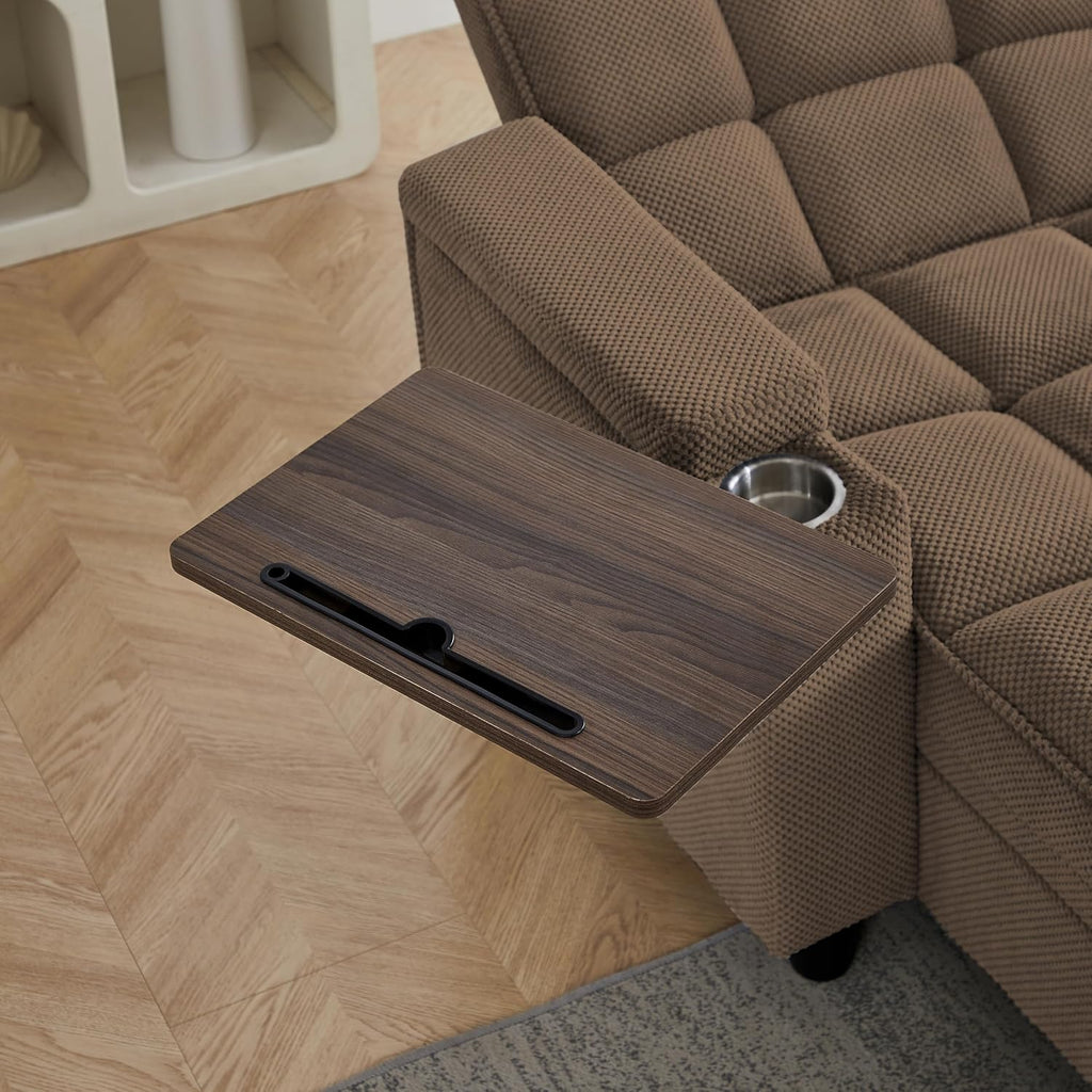 Eafurn 6-Position Adjustable Convertible Chaise Lounge Sleeper Chair with Storage, Modern Recliner Armchair with Swivel Tray Table & USB Port, Multi-Functional Tufted Accent Chair for Small Space