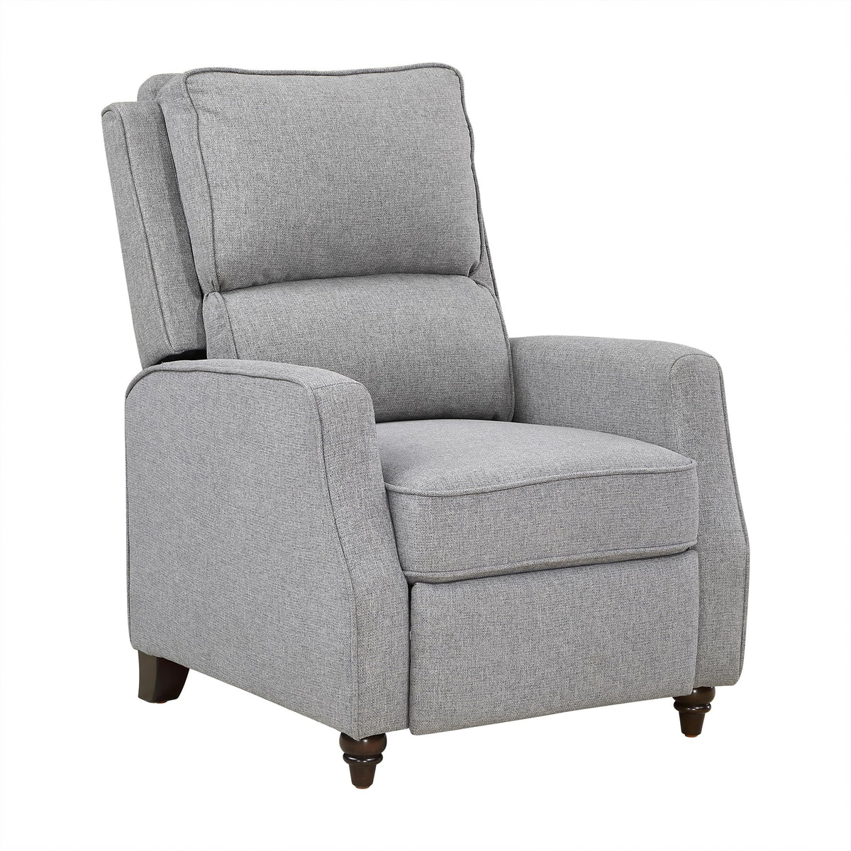 Lexicon Textured Fabric Push Back Manual Recliner Chair, 29.5" W, Beige
