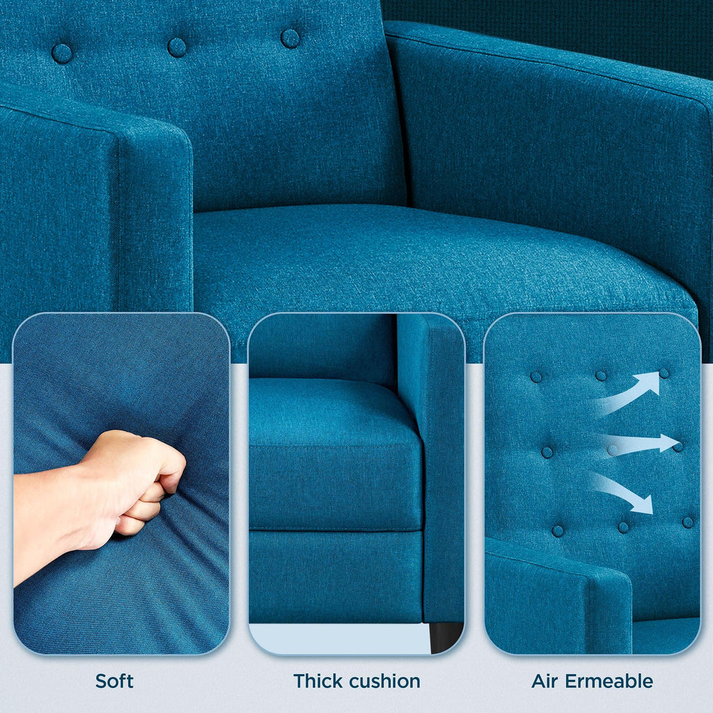 Yaheetech Fabric Recliner Chair Tufted Upholstered Single Sofa Gray