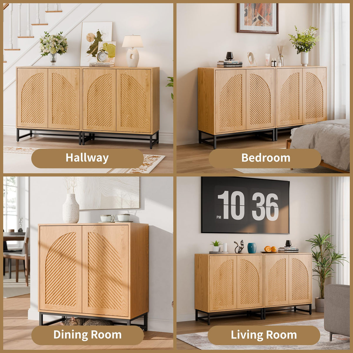69" Kitchen Island with 360Â° Rotating Table,LED Lighting, Adjustable Shelves, Storage Cabinet & Power Outlet â Walnut Finish Extendable Dining Table for Kitchen, Dining Room, Bar