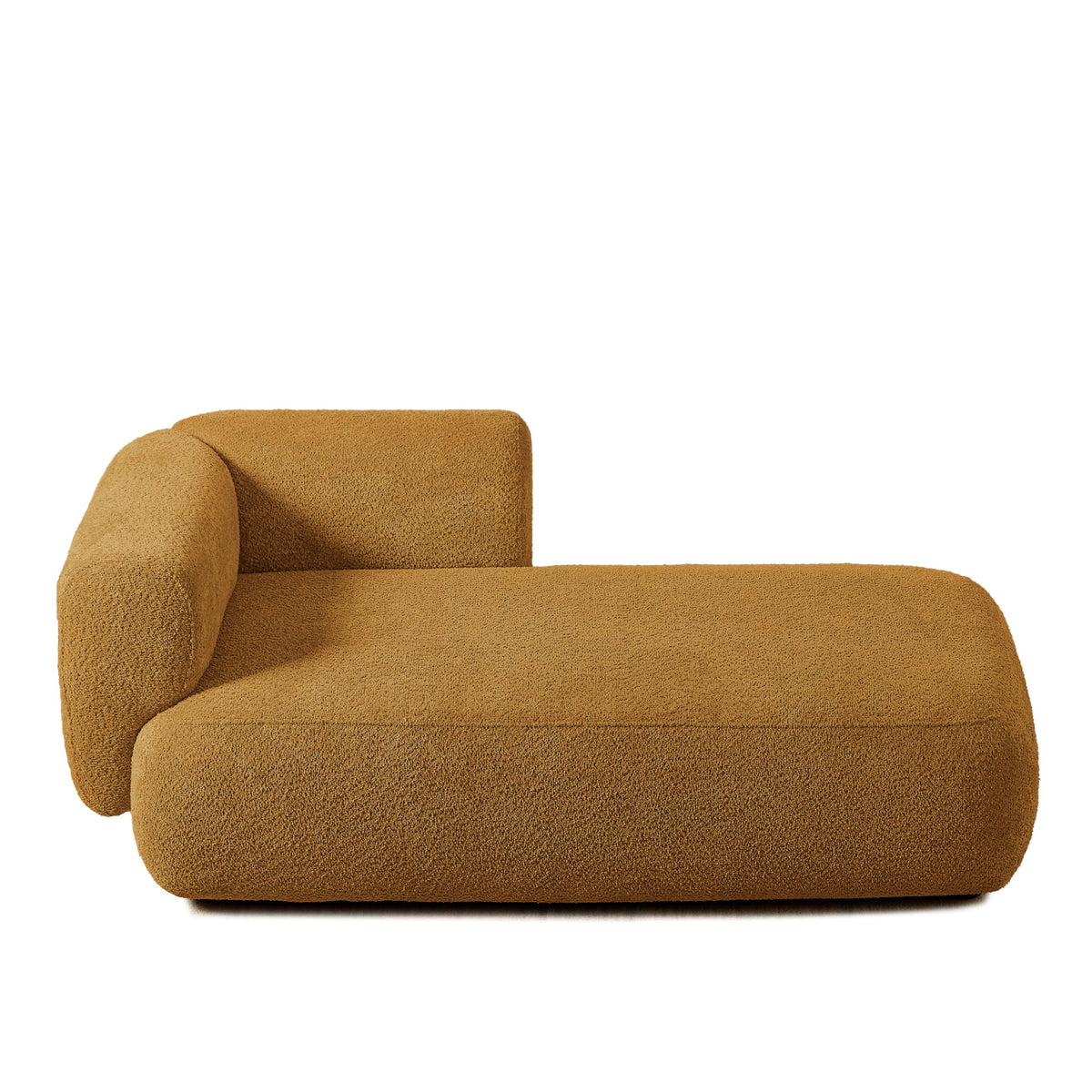 ERYE Boucle Upholstered Left Facing Chaise Lounge Indoor for Living Room Bedroom,Comfy Single Chaise Lounge Modern Leisure Recliner Sleeper Sofa Daybed, Easy Assemble