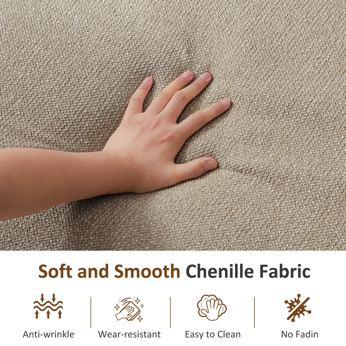 63.39" Oversized Chaise Lounge Chair with Storage, Chenille Beige