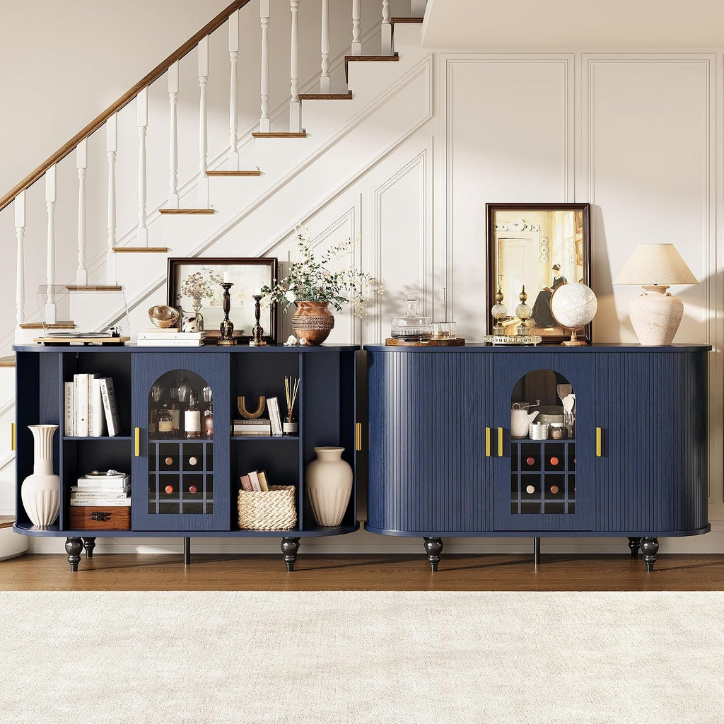 Garvee Bar Cabinet with Storage, Liquor Bar Cabinet with Sliding Door