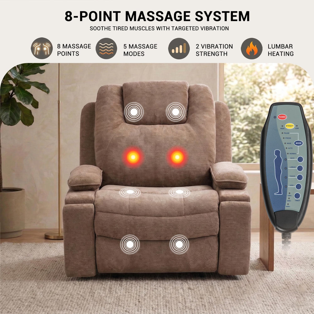 Oversized Dual Motor Recliner Power Lift Chair for Elderly Big Tall, Zero-Gravity Power Recliner Sofa, 350lbs Heavy Duty Seat with 4D Armrests, Phone Slot, Full Lay-Flat Positioning, Gray