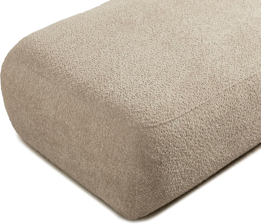 ERYE Boucle Upholstered Left Facing Chaise Lounge Indoor for Living Room Bedroom,Comfy Single Chaise Lounge Modern Leisure Recliner Sleeper Sofa Daybed, Easy Assemble