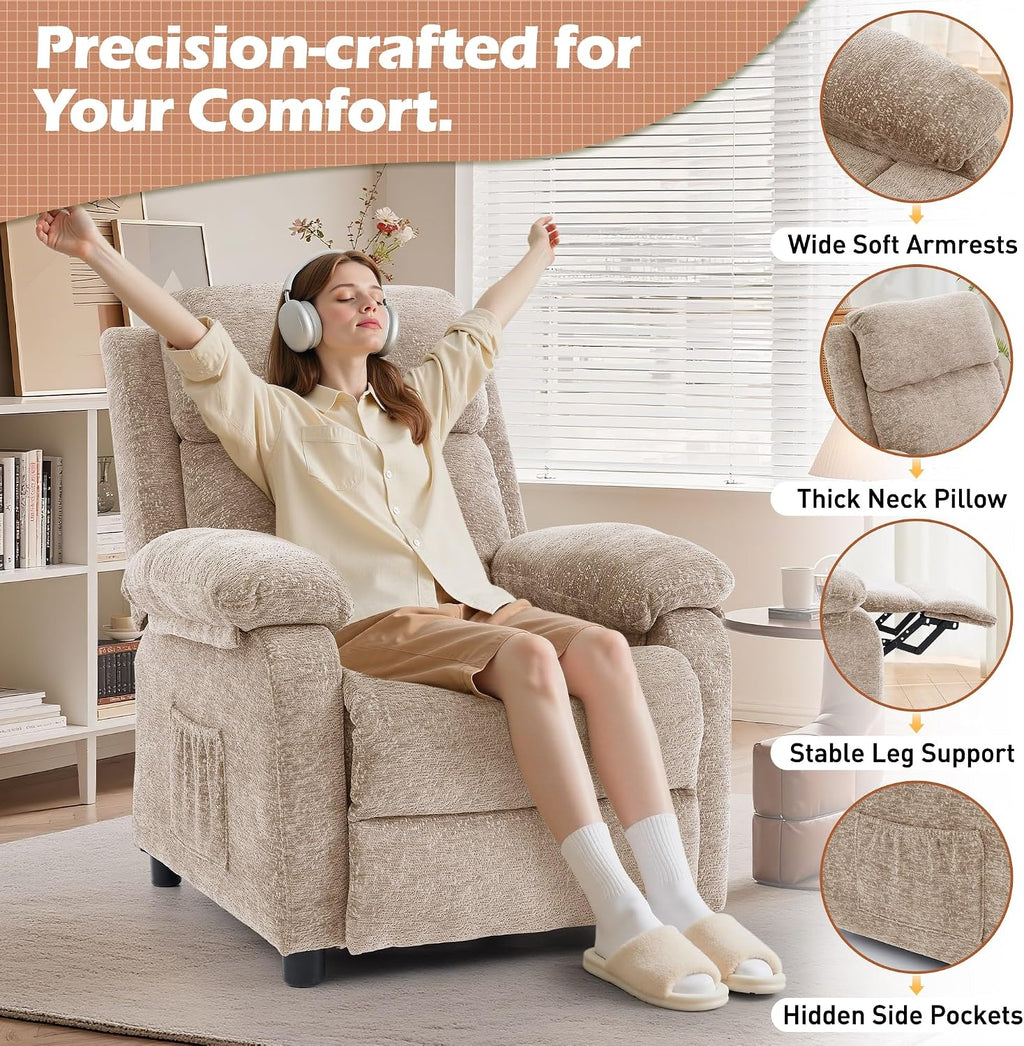 Korser Recliner Chair, Living Room Chairs for Adults